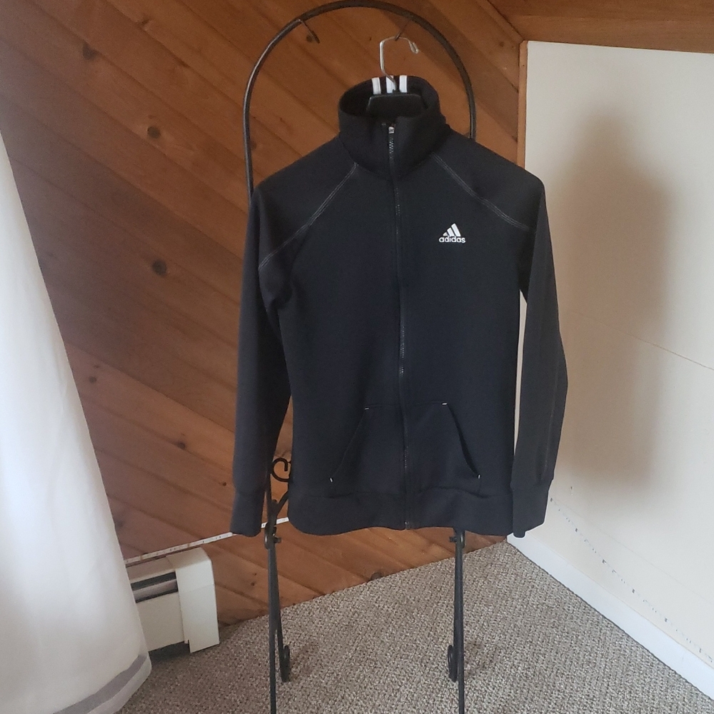 adidas Black Zip-Up Performance Jacket